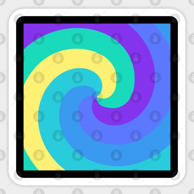 Abstract Circle of Bright Colors Sticker by Peaceful Space AS
